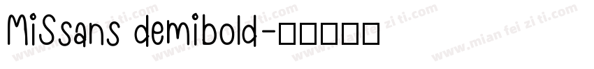 MiSsans demibold字体转换